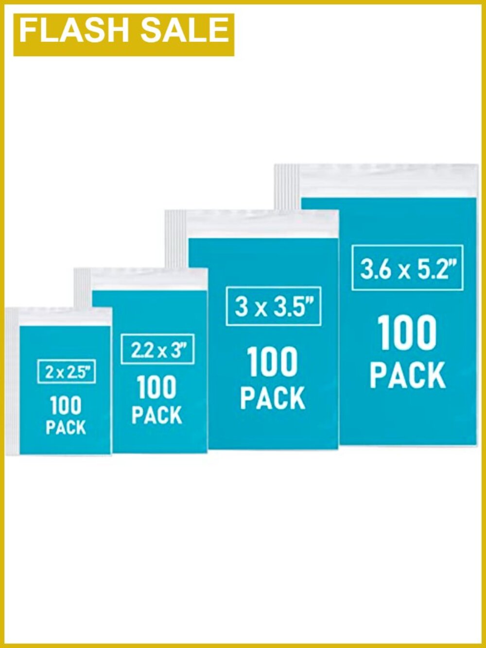 400 PCS Mini Plastic Baggies Assorted Sizes Food Grade Reclosable